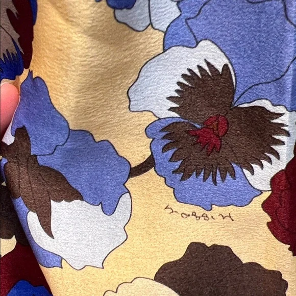 MISSONI SILK BLOUSE FLORAL BUTTON DOWN TOP SMALL